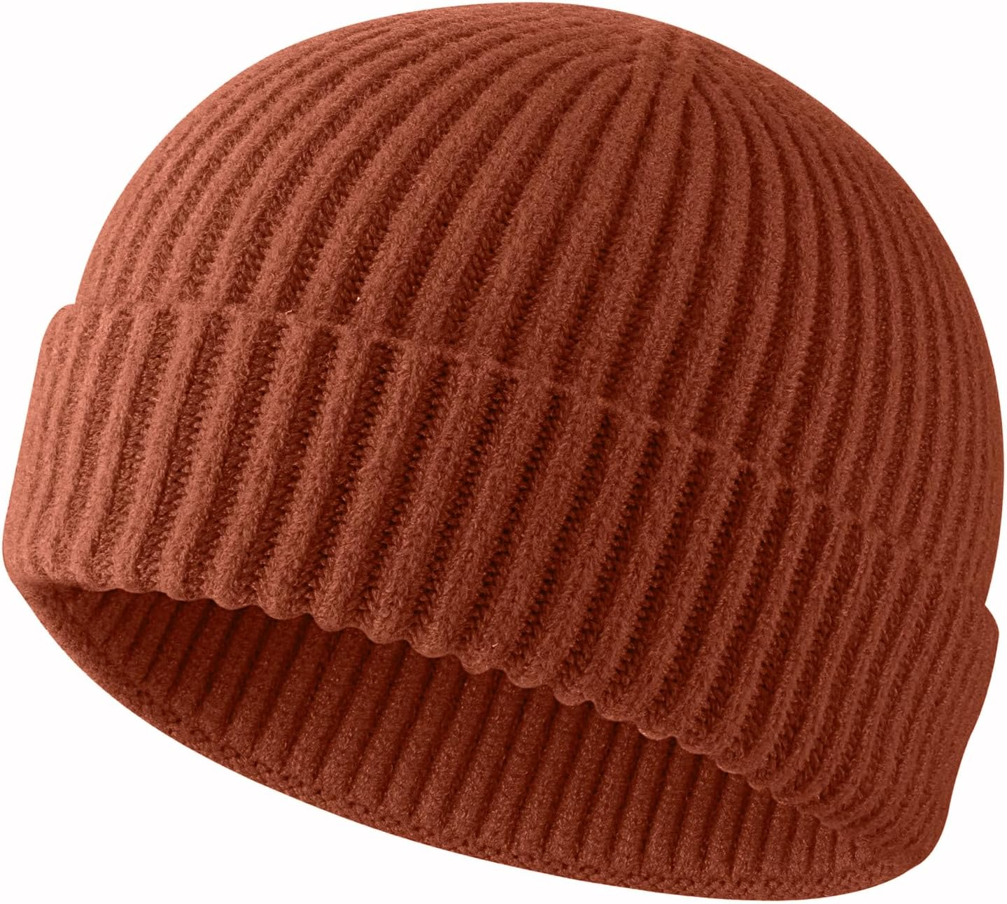 Swag Wool Knit Cuff Short Fisherman Beanie for Men Women, Winter Warm Hats
