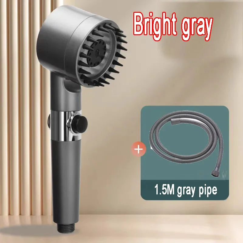 Shower Rain Head 4 Modes Shower Head High Pressure Portable Shower Filter Rainfall Faucet Tap Bathroom Faucet Home Bathroom Set