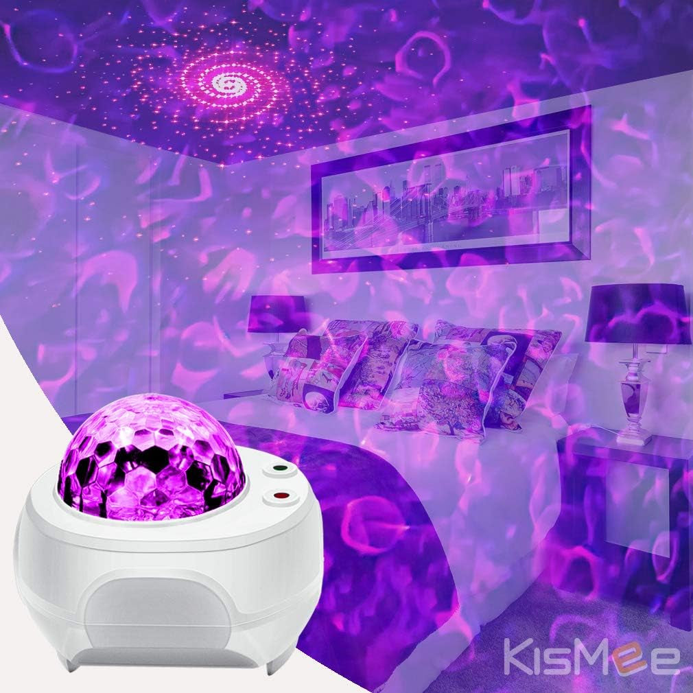 Nebula Galaxy Projector Black Hole Star Light Projector Psychedelic Swirling Room Decor Compact Size for Placement,Smart Skylight with Bluetooth Music Speaker, App&Remote Control(White)…