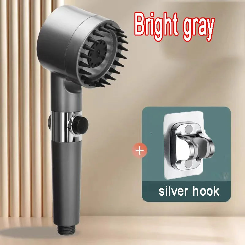 Shower Rain Head 4 Modes Shower Head High Pressure Portable Shower Filter Rainfall Faucet Tap Bathroom Faucet Home Bathroom Set