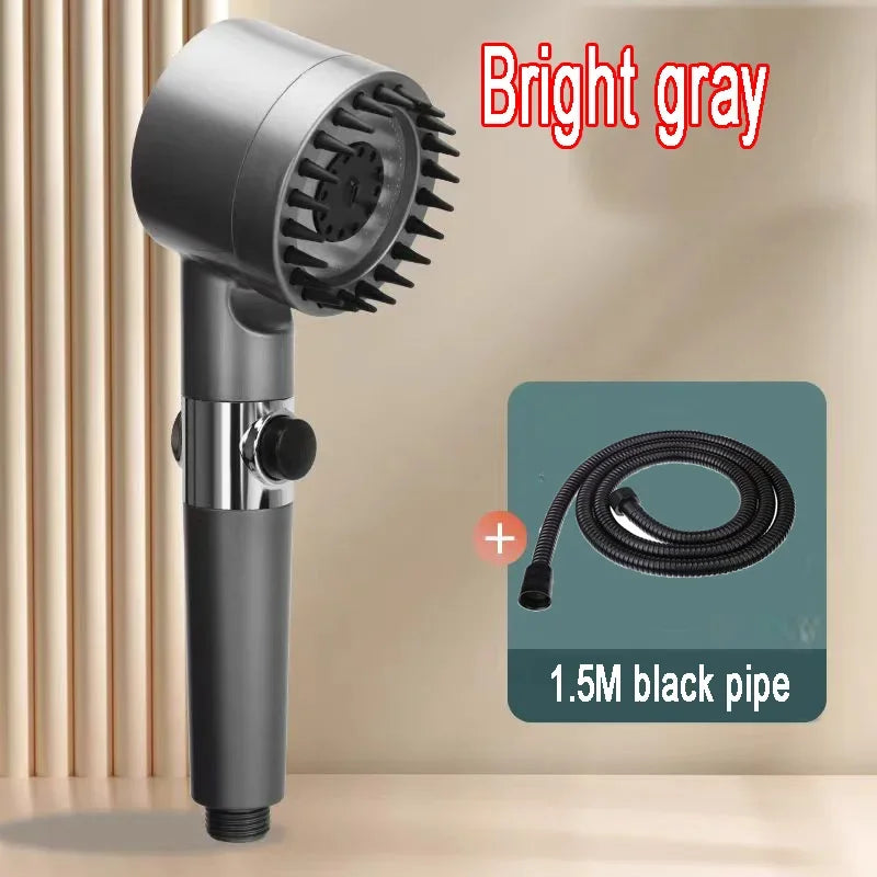 Shower Rain Head 4 Modes Shower Head High Pressure Portable Shower Filter Rainfall Faucet Tap Bathroom Faucet Home Bathroom Set