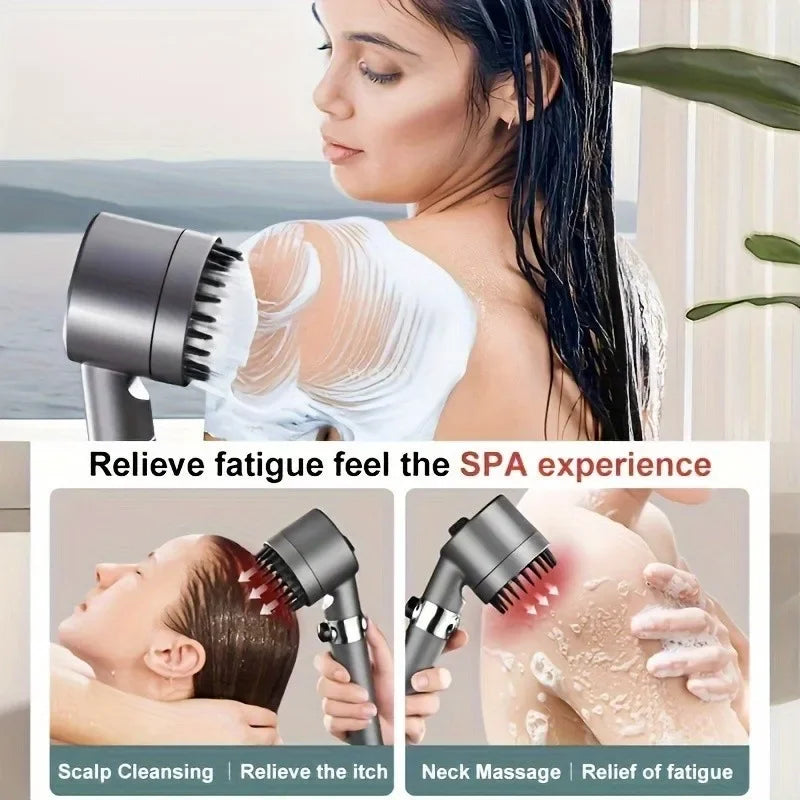 Shower Rain Head 4 Modes Shower Head High Pressure Portable Shower Filter Rainfall Faucet Tap Bathroom Faucet Home Bathroom Set