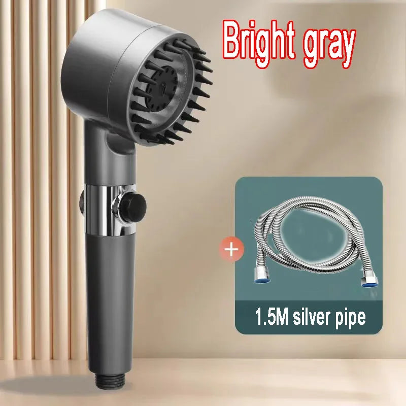 Shower Rain Head 4 Modes Shower Head High Pressure Portable Shower Filter Rainfall Faucet Tap Bathroom Faucet Home Bathroom Set
